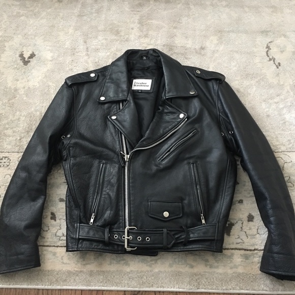 Leather Warehouse Jackets & Blazers - Vintage Leather Biker Jacket!  Size 38.